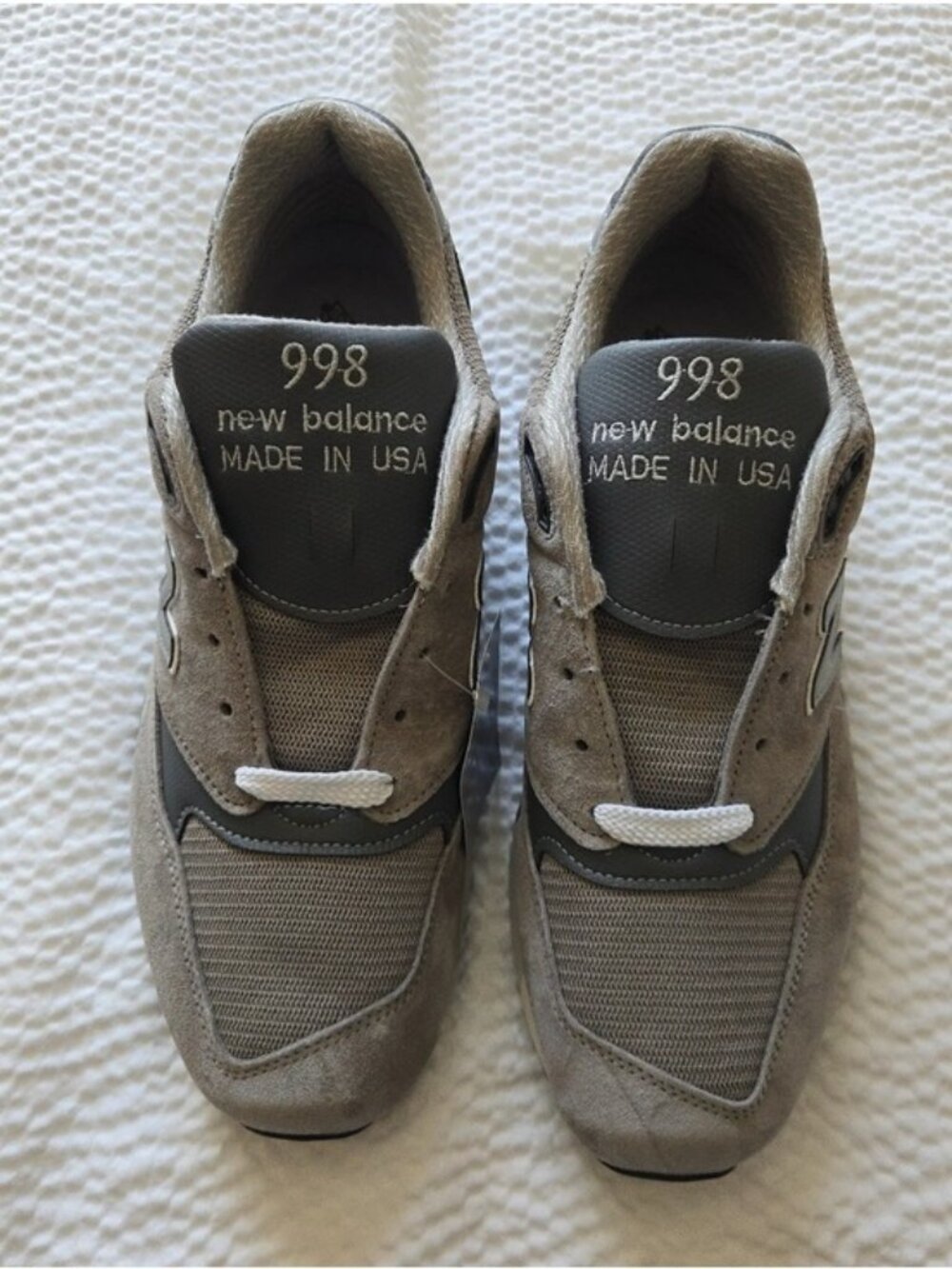 New Balance 998 Men 11 Made In USA Gray Suede   And Mesh Sneakers 0826 - Picture 2 of 10